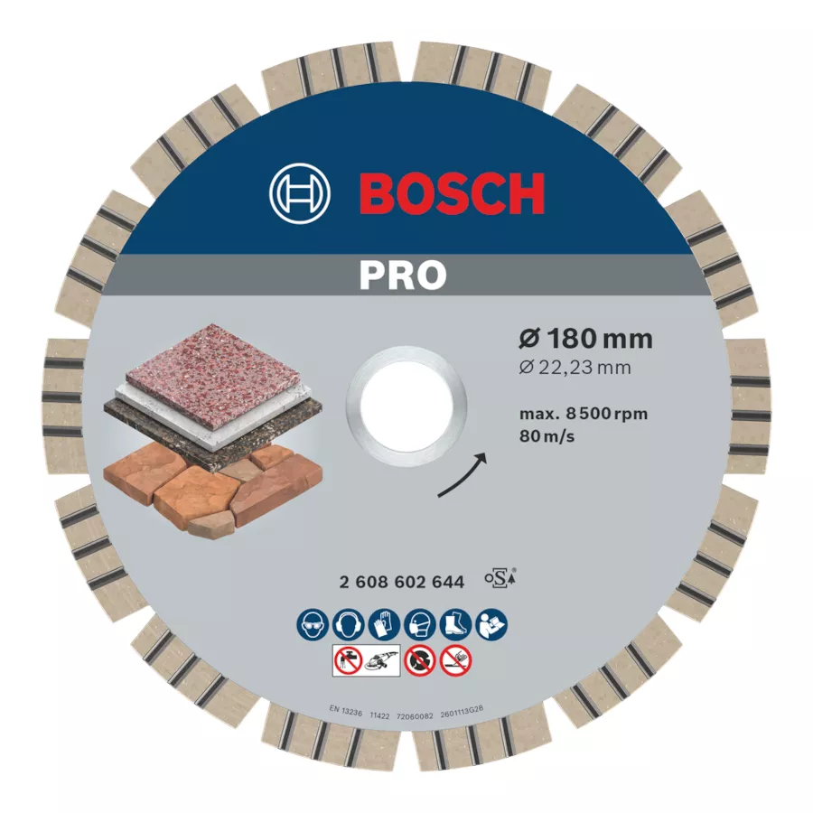 Disque diamanté PRO Stone 180x22,23mm BOSCH